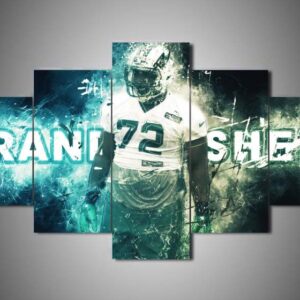 New York Jets - Brandon Shell - Sport 5 Panel Canvas Art Wall Decor