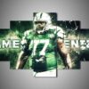 New York Jets - James Carpenter - Sport 5 Panel Canvas Art Wall Decor