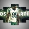 New York Jets - Josh Martin - Sport 5 Panel Canvas Art Wall Decor
