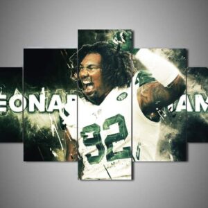 New York Jets - Leonard Williams - Sport 5 Panel Canvas Art Wall Decor