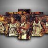 New York Knicks 1 - Sport 5 Panel Canvas Art Wall Decor