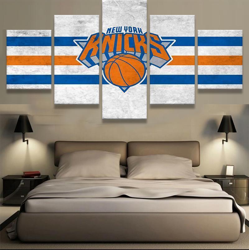 New York Knicks Team Emblem NBA Basketball - 5 Panel Canvas Art Wall Decor New York Knicks Team Emblem NBA Basketball - 5 Panel Canvas Art Wall Decor