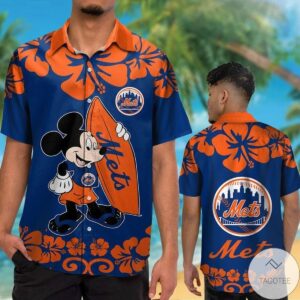New York Mets Mickey Mouse Hawaiian Shirt