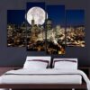 New York Skyline 1 - Nature 5 Panel Canvas Art Wall Decor