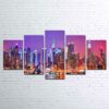 New York Skyline - Landscape 5 Panel Canvas Art Wall Decor
