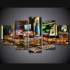 New York Times Square - Nature 5 Panel Canvas Art Wall Decor