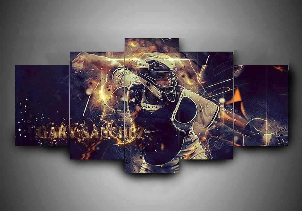 New York Yankees 4 - Sport 5 Panel Canvas Art Wall Decor New York Yankees 4 - Sport 5 Panel Canvas Art Wall Decor