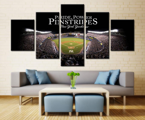 New York Yankees Match Stadium - Sport 5 Panel Canvas Art Wall Decor New York Yankees Match Stadium - Sport 5 Panel Canvas Art Wall Decor
