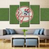 New York Yankees Sports Team Green - Sport 5 Panel Canvas Art Wall Decor