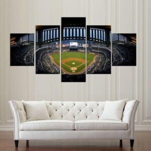 New York Yankees Stadium 1 - Sport 5 Panel Canvas Art Wall Decor
