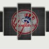 New York Yankees - Abstract 5 Panel Canvas Art Wall Decor