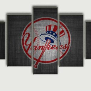 New York Yankees - Abstract 5 Panel Canvas Art Wall Decor