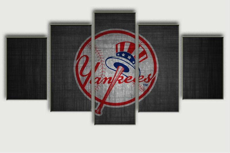 New York Yankees - Abstract 5 Panel Canvas Art Wall Decor New York Yankees - Abstract 5 Panel Canvas Art Wall Decor