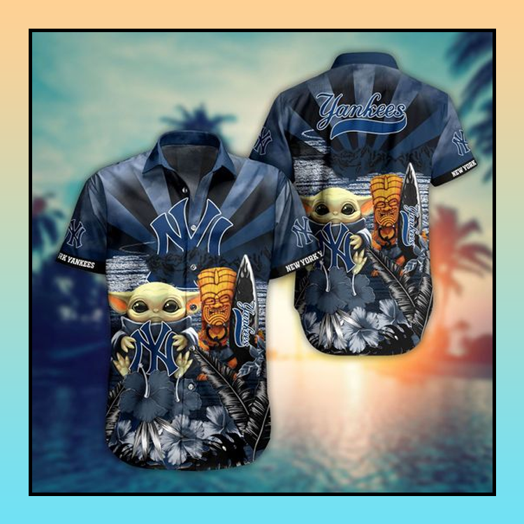 Newyork Yankees Baby Yoda Hawaiian Shirt Newyork Yankees Baby Yoda Hawaiian Shirt