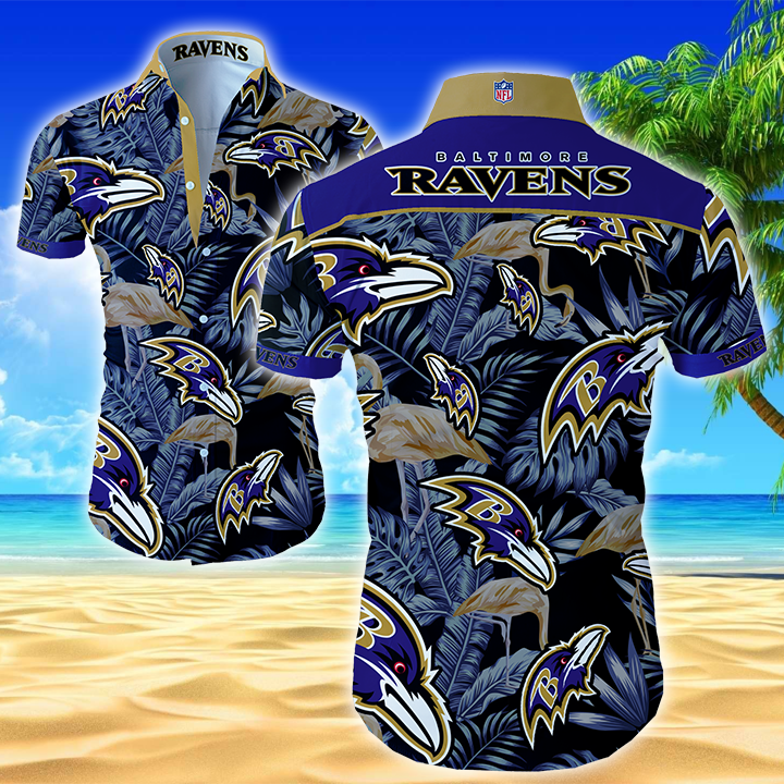 Nfl Baltimore Ravens Hawaiian Shirt Summer Button Up Nfl Baltimore Ravens Hawaiian Shirt Summer Button Up