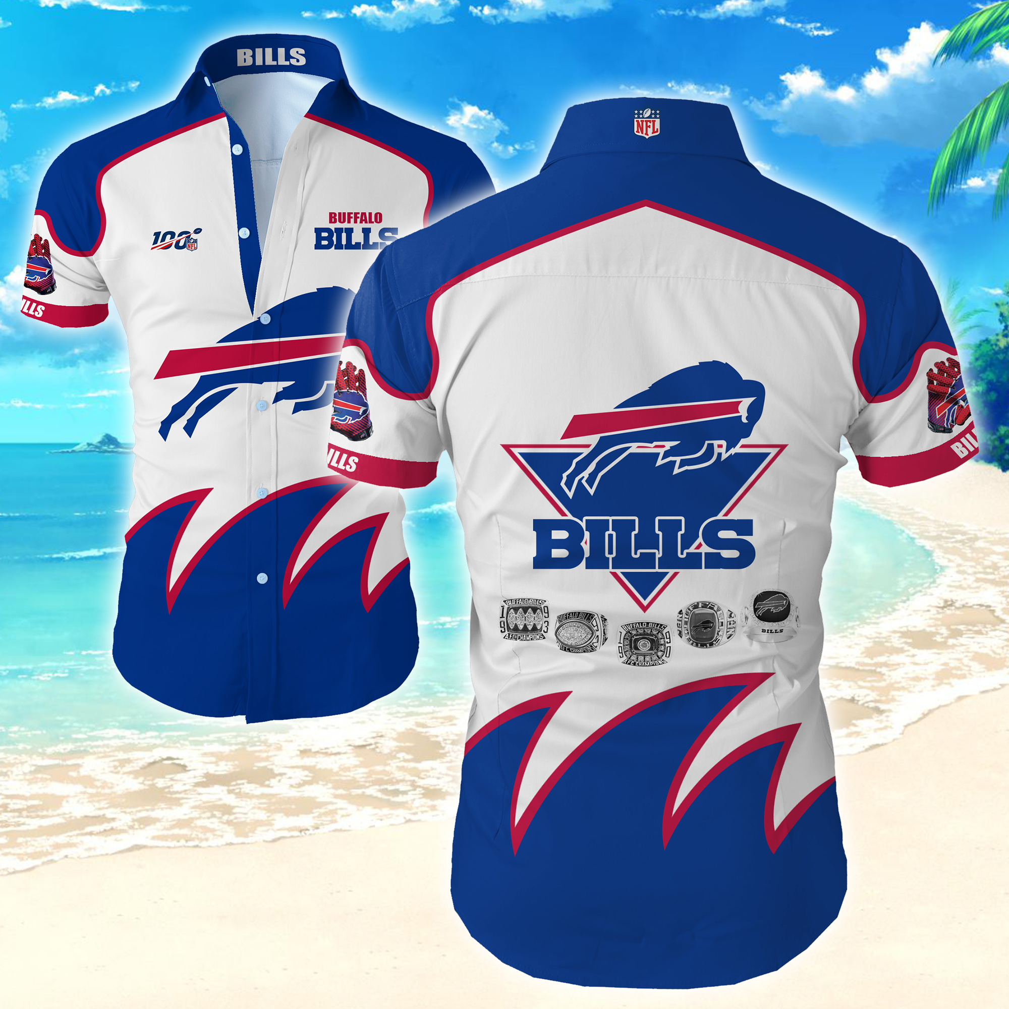 Nfl Buffalo Bills Hawaiian Shirt Summer Button Up Nfl Buffalo Bills Hawaiian Shirt Summer Button Up