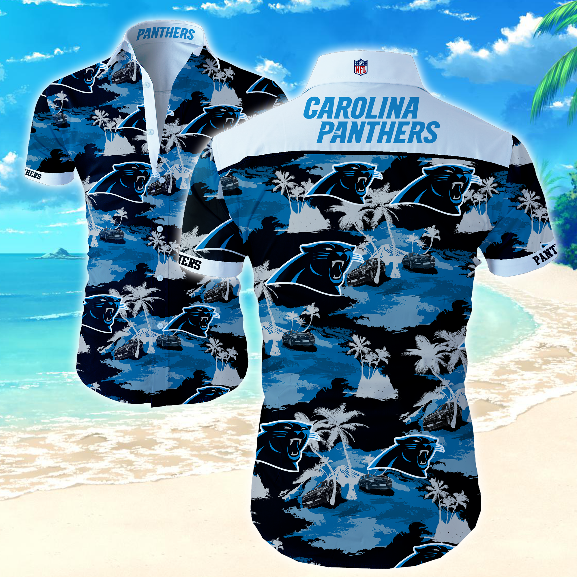 Nfl Carolina Panthers Hawaiian Shirt Summer Button Up Nfl Carolina Panthers Hawaiian Shirt Summer Button Up