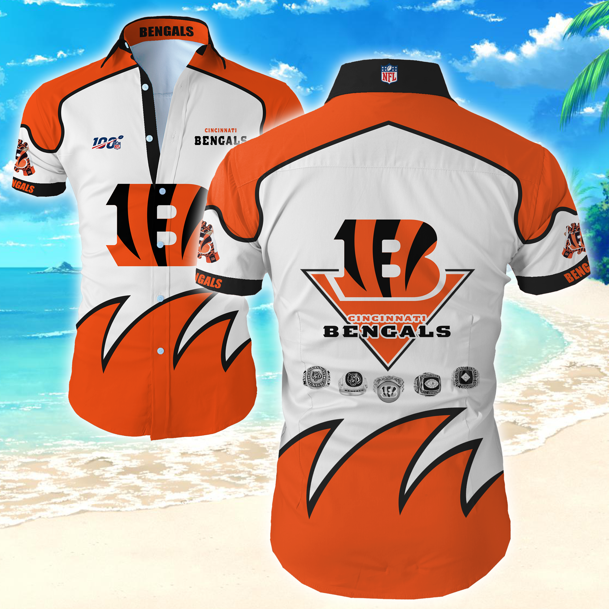 Nfl Cincinnati Bengals Hawaiian Shirt Summer Button Up Nfl Cincinnati Bengals Hawaiian Shirt Summer Button Up