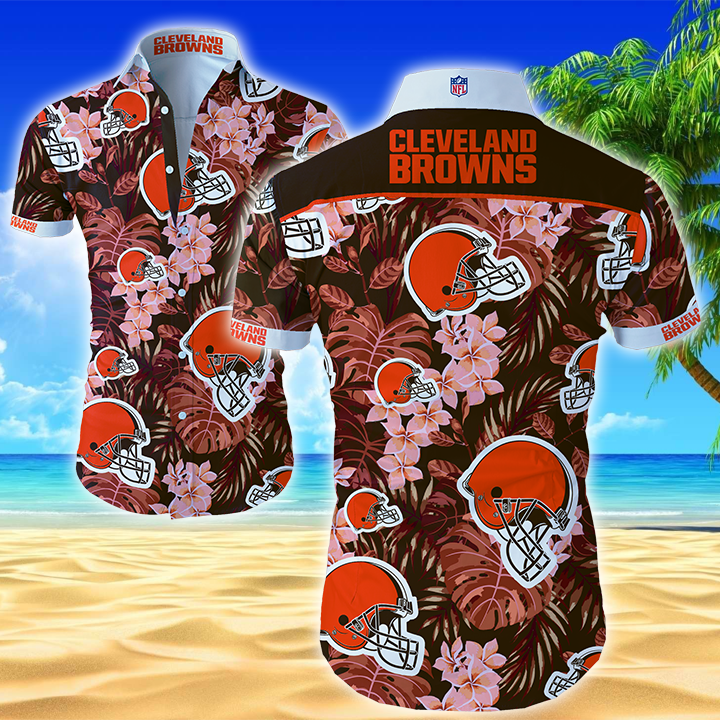 Nfl Cleveland Browns Hawaiian Shirt Summer Button Up Nfl Cleveland Browns Hawaiian Shirt Summer Button Up