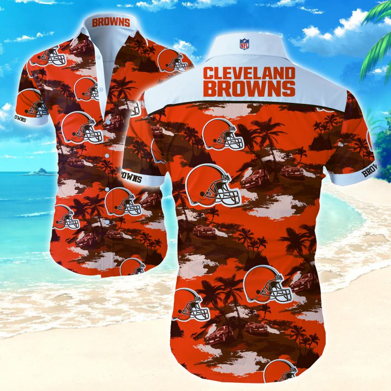 Nfl Cleveland Browns Hawaiian Shirt Summer Button Up Nfl Cleveland Browns Hawaiian Shirt Summer Button Up