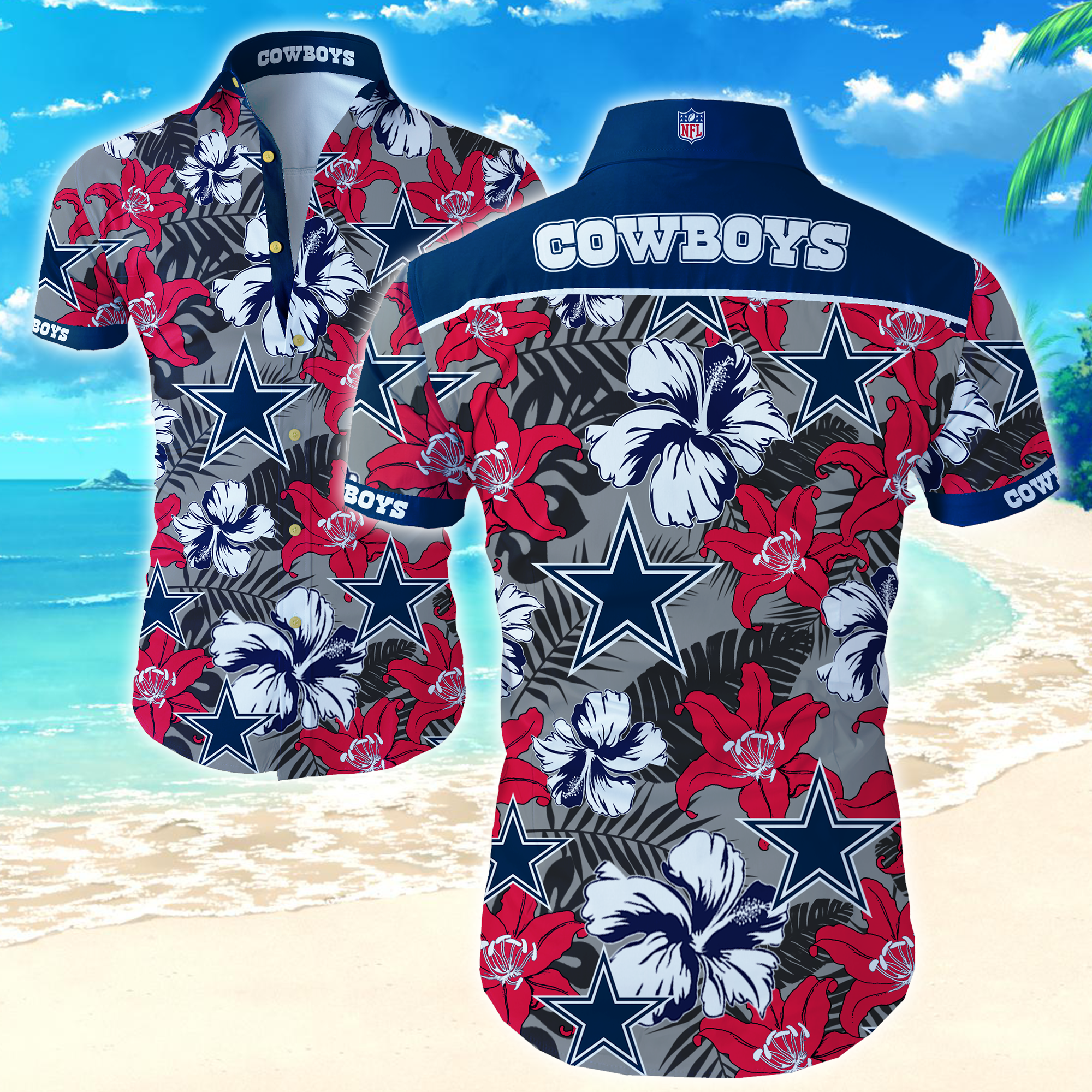 Nfl Dallas Cowboys Hawaiian Shirt Summer Button Up Nfl Dallas Cowboys Hawaiian Shirt Summer Button Up