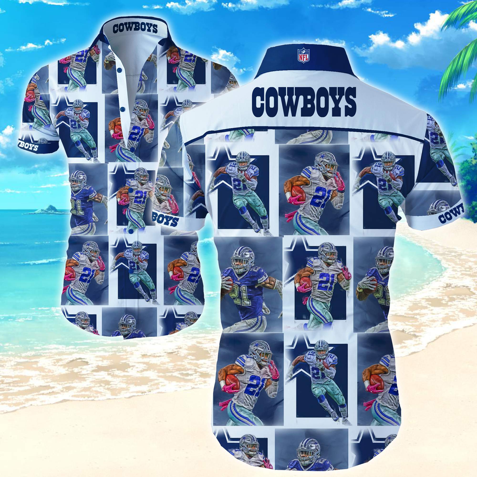 Nfl Dallas Cowboys Hawaiian Shirt Summer Button Up Nfl Dallas Cowboys Hawaiian Shirt Summer Button Up