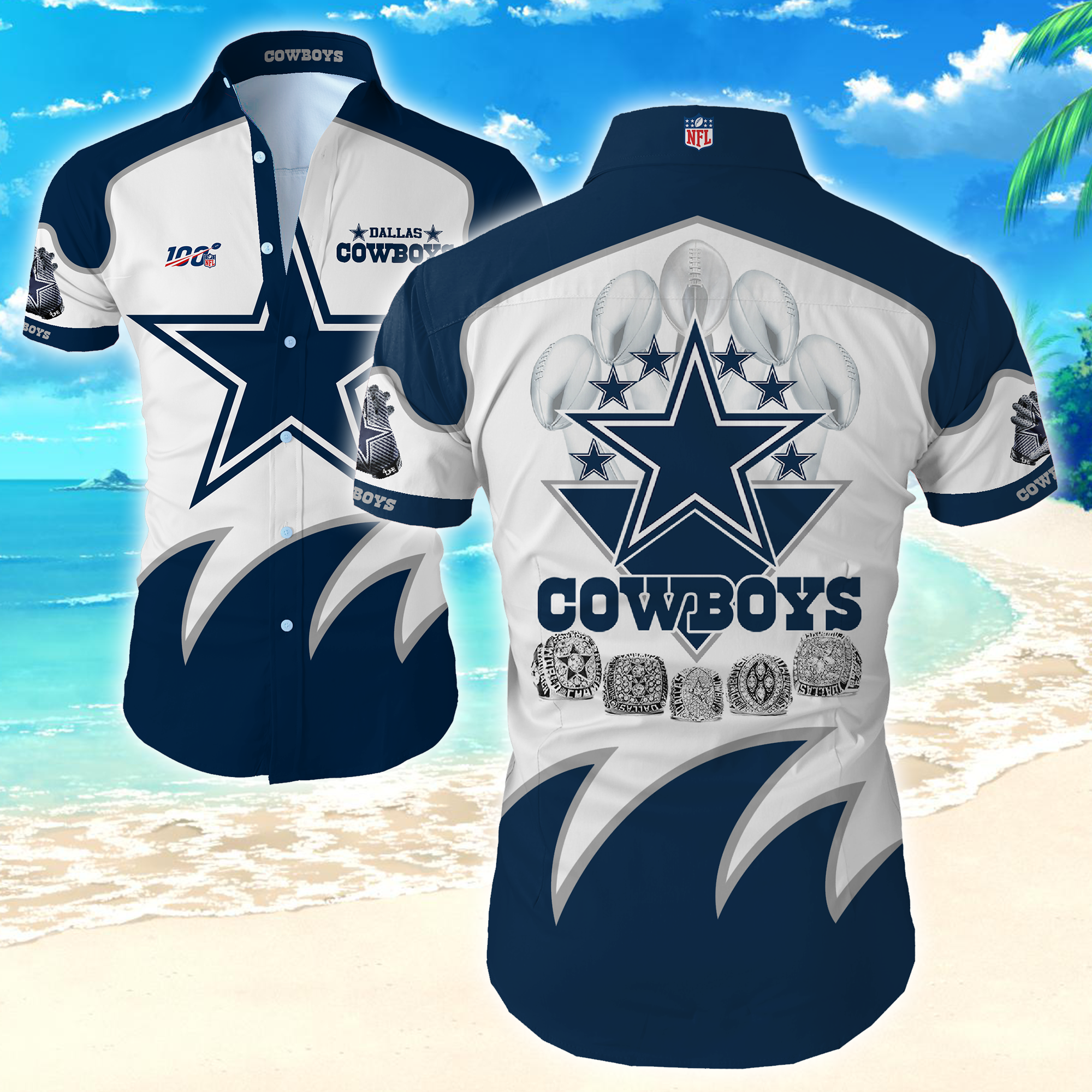 Nfl Dallas Cowboys Hawaiian Shirt Summer Button Up Nfl Dallas Cowboys Hawaiian Shirt Summer Button Up