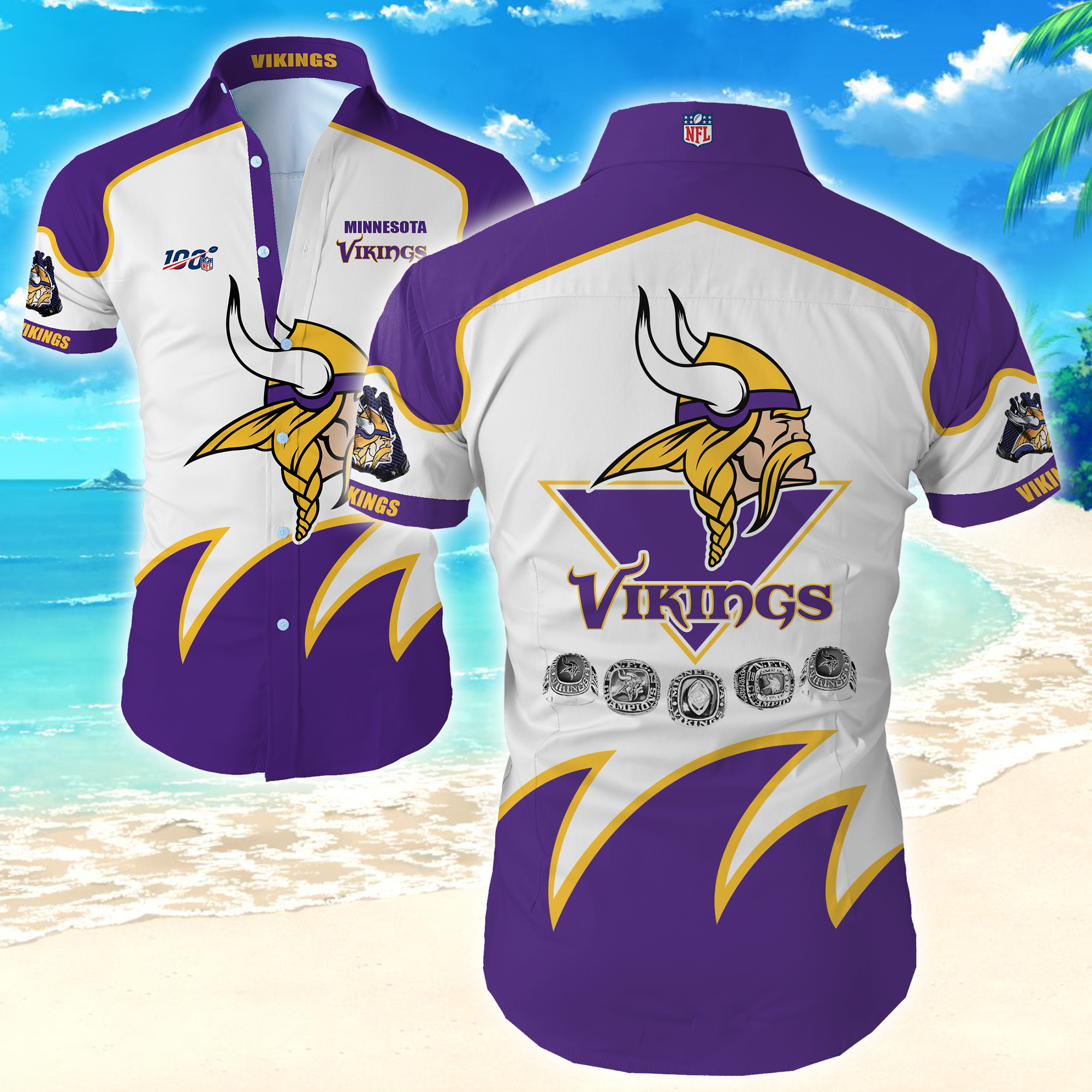 Nfl Minnesota Vikings Hawaiian Shirt Summer Button Up Nfl Minnesota Vikings Hawaiian Shirt Summer Button Up