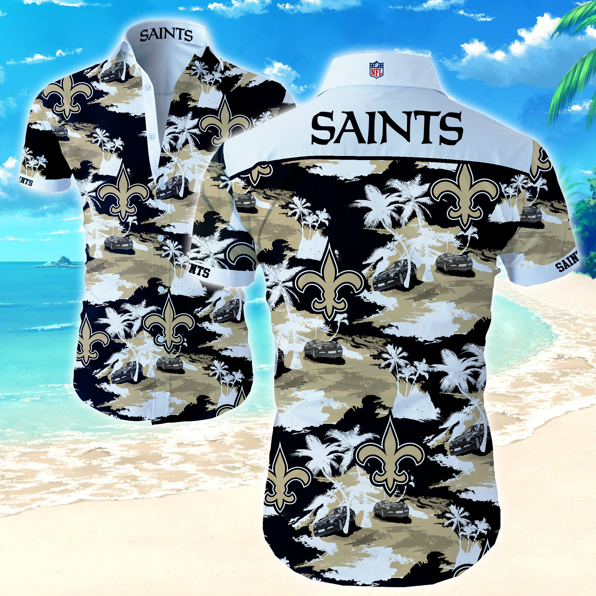 Nfl New Orleans Saints Hawaiian Shirt Summer Button Up Nfl New Orleans Saints Hawaiian Shirt Summer Button Up