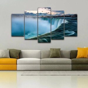 Niagara Falls Waterfalls - Nature 5 Panel Canvas Art Wall Decor