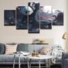 NieR Automata Battle Poster 2 - Gaming 5 Panel Canvas Art Wall Decor