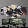 Nier Automata Yorha 2B Katana - Gaming 5 Panel Canvas Art Wall Decor