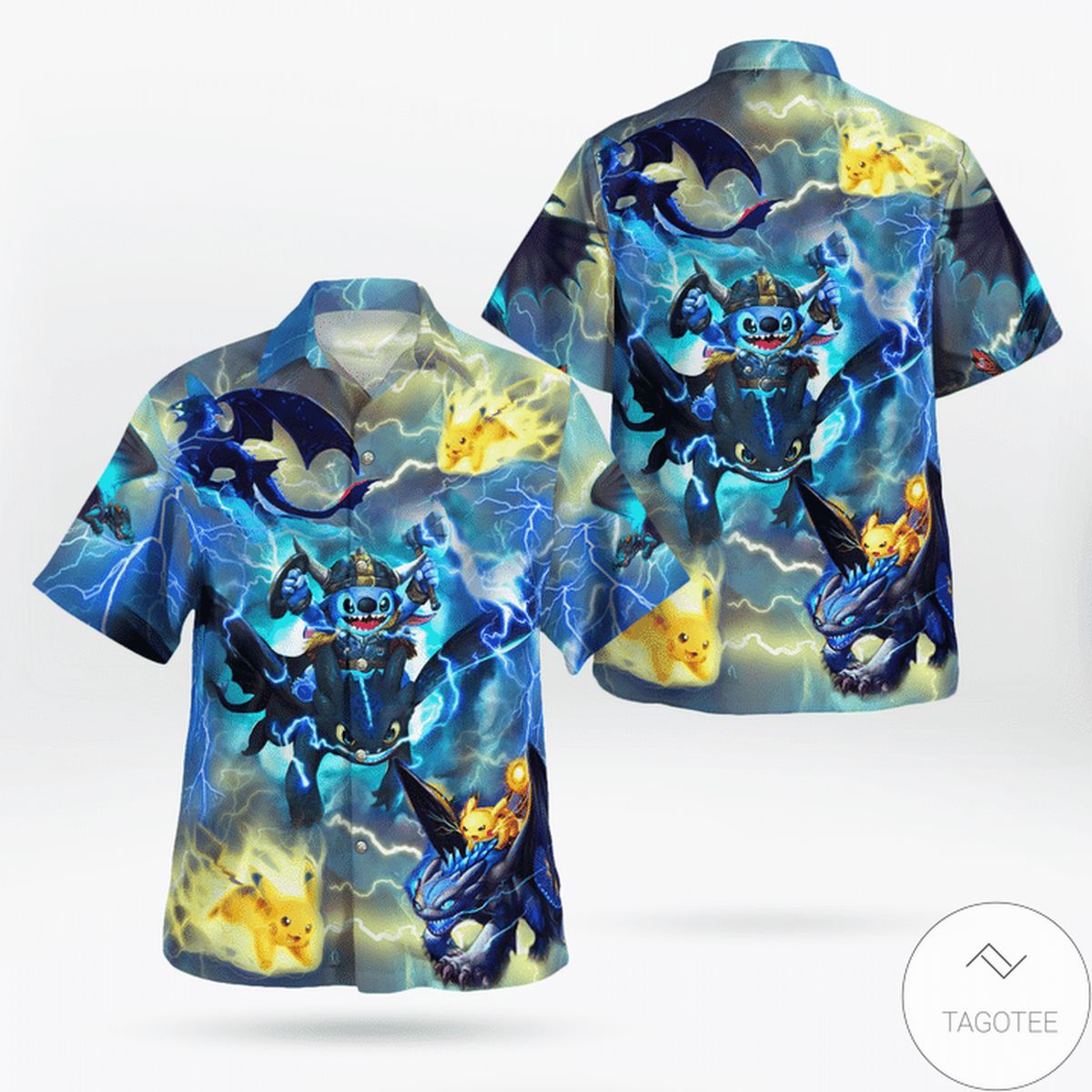 Night Fury On The Sky Hawaiian Shirt Night Fury On The Sky Hawaiian Shirt