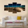Night In The Desert Sand Dune - Nature 5 Panel Canvas Art Wall Decor