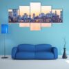 Night View Of The Bund Shanghai - Nature 5 Panel Canvas Art Wall Decor