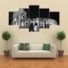Night View Of The Colosseum In Rome - Nature 5 Panel Canvas Art Wall Decor