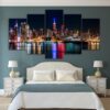 Night market - Nature 5 Panel Canvas Art Wall Decor
