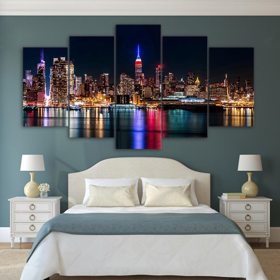 Night market - Nature 5 Panel Canvas Art Wall Decor Night market - Nature 5 Panel Canvas Art Wall Decor