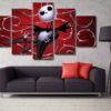 Nightmare Before Christmas 5 - Abstract 5 Panel Canvas Art Wall Decor