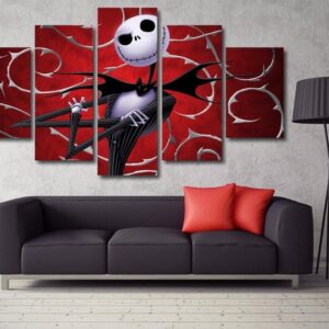 Nightmare Before Christmas 5 - Abstract 5 Panel Canvas Art Wall Decor