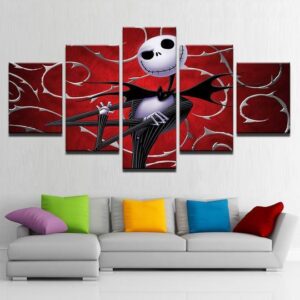 Nightmare Before Christmas Jack Skellington 4 - Cartoon Canvas Wall Art
