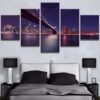 Nights In New York City 01 - Nature 5 Panel Canvas Art Wall Decor