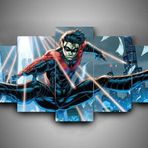 Nightwing 2 - Dc 5 Panel Canvas Art Wall Decor