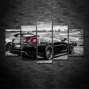 Nissan Gtr Car Race - Automative 5 Panel Canvas Art Wall Decor