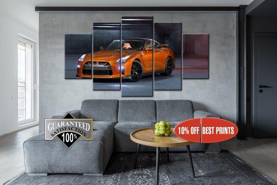 Nissan Gtr Sportcar 1 - Automative 5 Panel Canvas Art Wall Decor Nissan Gtr Sportcar 1 - Automative 5 Panel Canvas Art Wall Decor