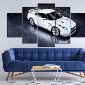 Nissan Gtr Sportcar - Automative 5 Panel Canvas Art Wall Decor