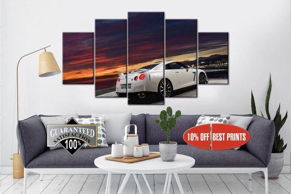 Nissan Skyline - Automative 5 Panel Canvas Art Wall Decor Nissan Skyline - Automative 5 Panel Canvas Art Wall Decor