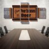 No Excuses - Abstract 5 Panel Canvas Art Wall Decor