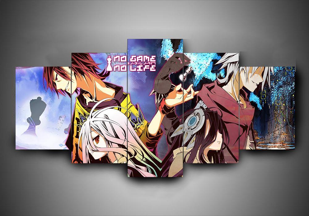 No Game No Life 1 - Anime 5 Panel Canvas Art Wall Decor No Game No Life 1 - Anime 5 Panel Canvas Art Wall Decor