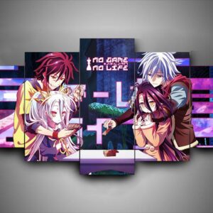 No Game No Life - Anime 5 Panel Canvas Art Wall Decor